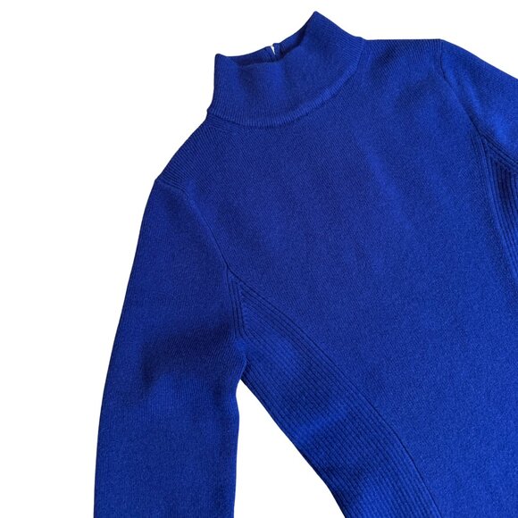 96. NO NAME Blue Cashmere Turtleneck Sweater $399 EUC Small - Picture 2 of 5